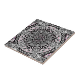The Silver Fractal Garden Tile