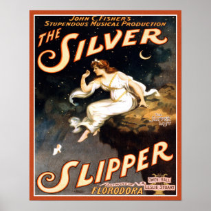 The Silver Slipper Vintage Theater Placard Poster