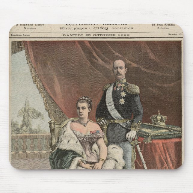 The Silver Wedding Anniversary of the King Mouse Mat (Front)