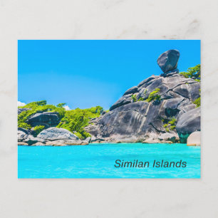 The Similan Islands, Thailand Beach with Rocks  Postcard