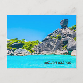 The Similan Islands, Thailand Beach with Rocks Postcard