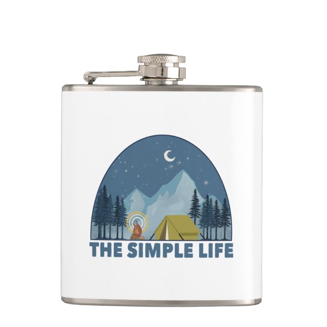 The Simple Life Camping Hip Flask (Front)
