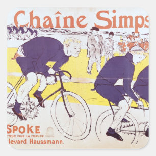 The Simpson Chain, 1896 Square Sticker