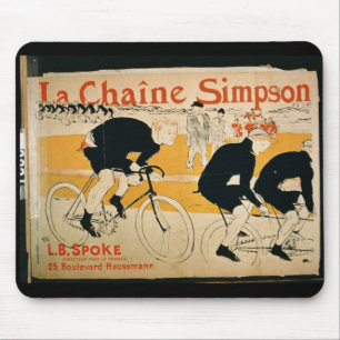 'The Simpson Chain', Paris (colour litho) Mouse Mat