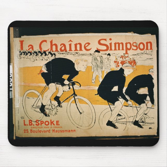 'The Simpson Chain', Paris (colour litho) Mouse Mat (Front)