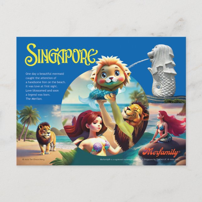The Singapore Merlion Postcard (Front)