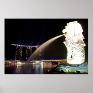 The Singapore Merlion Poster