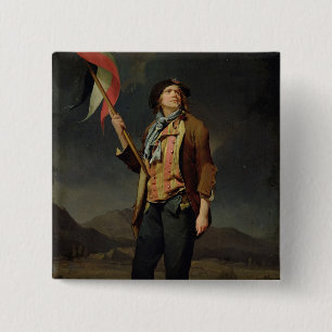 The Singer Chenard, as a Sans-Culotte, 1792 15 Cm Square Badge