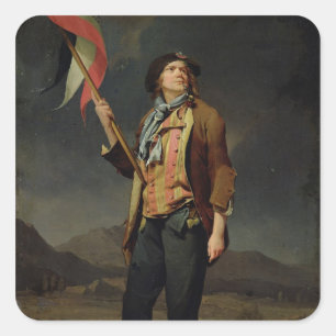 The Singer Chenard, as a Sans-Culotte, 1792 Square Sticker