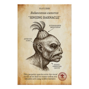 The Singing Barnacle - Lovecraftian biology Poster