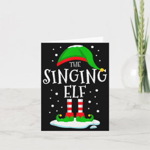 The Singing Elf Christmas Family Matching Xmas Sin Card