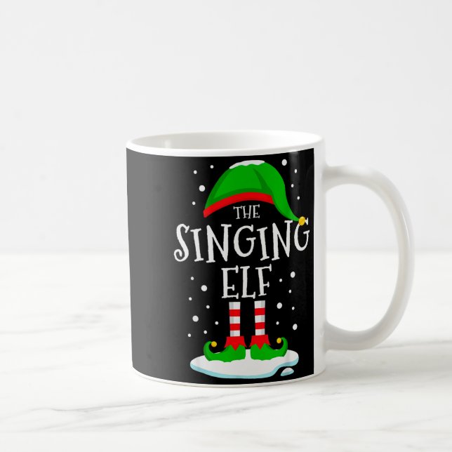 The Singing Elf Christmas Family Matching Xmas Sin Coffee Mug (Right)