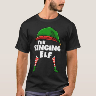 The SINGING Elf Family Christmas Group Matching PJ T-Shirt