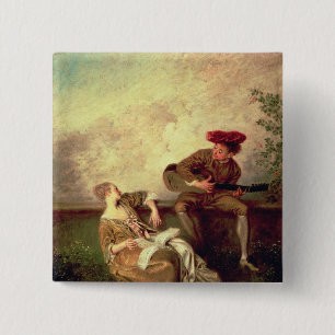 The Singing Lesson 15 Cm Square Badge