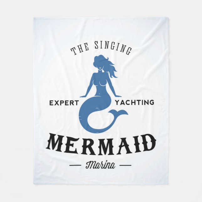 The Singing Mermaid Poster Fleece Blanket (Front)