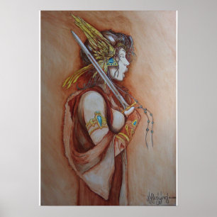 "The Singing Warrior" Painting by Joseph C. Kenyon Poster