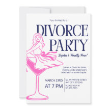 The Single Lady in a Martini Glass Divorce Party
