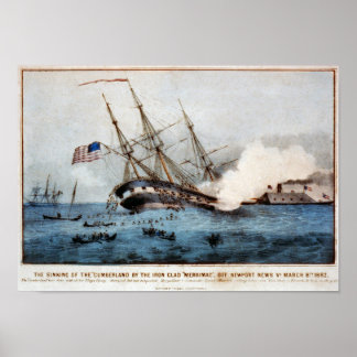 The sinking of the "Cumberland" Poster