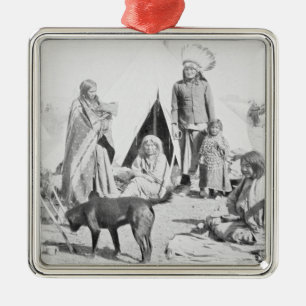 The Sioux Reservation at Pine Ridge, South Dakota, Metal Tree Decoration