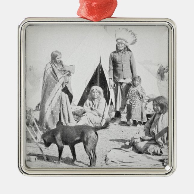 The Sioux Reservation at Pine Ridge, South Dakota, Metal Tree Decoration (Front)