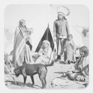 The Sioux Reservation at Pine Ridge, South Dakota, Square Sticker