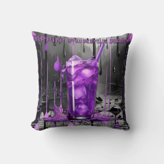 The Sippin’ Purple Rain Collection Cushion