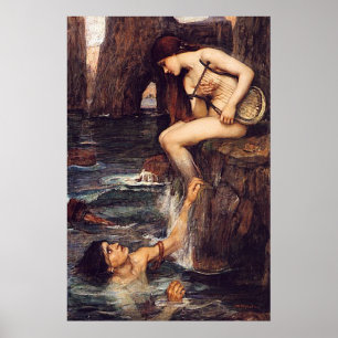 The Siren, by John William Waterhouse - circa 1900 Poster