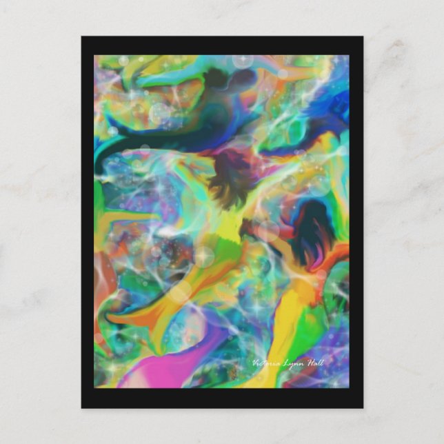 "The Sirens" Digital Art Mini-Print Postcard (Front)