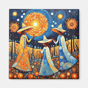 The Sister Witches gather Magnet
