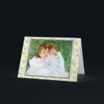The Sisters Birthday Card<br><div class="desc">The Sisters is a lovely Impressionism children's portrait painting by American artist,  Mary Cassatt,  c. 1885 showing two little girls sitting together on the lawn.</div>