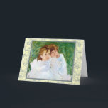 The Sisters Birthday Card<br><div class="desc">The Sisters is a lovely Impressionism children's portrait painting by American artist,  Mary Cassatt,  c. 1885 showing two little girls sitting together on the lawn.</div>