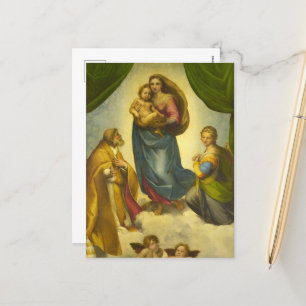 The Sistine Madonna by Raphael Holiday Postcard
