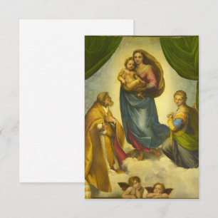 The Sistine Madonna by Raphael Thank You Card
