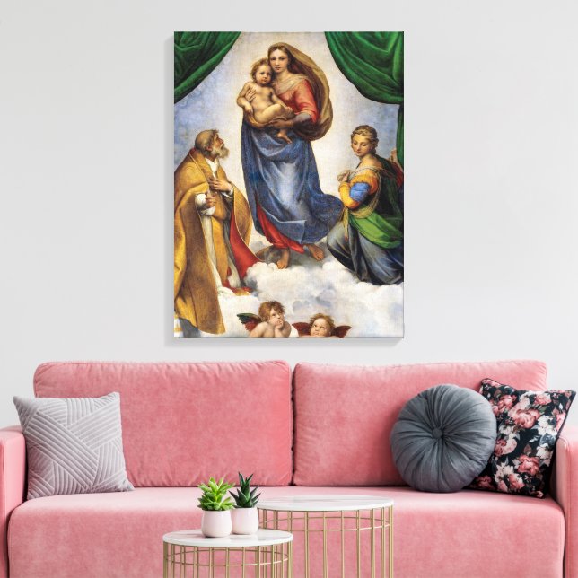 The Sistine Madonna | Raphael | Canvas Print (Insitu(LivingRoom))