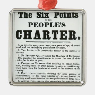 The Six Points of the People's Charter Metal Tree Decoration