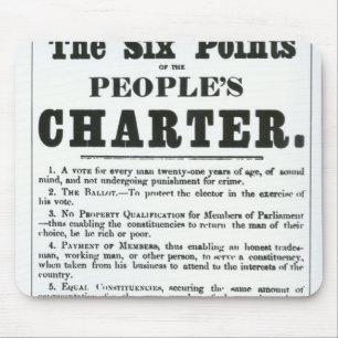The Six Points of the People's Charter Mouse Mat