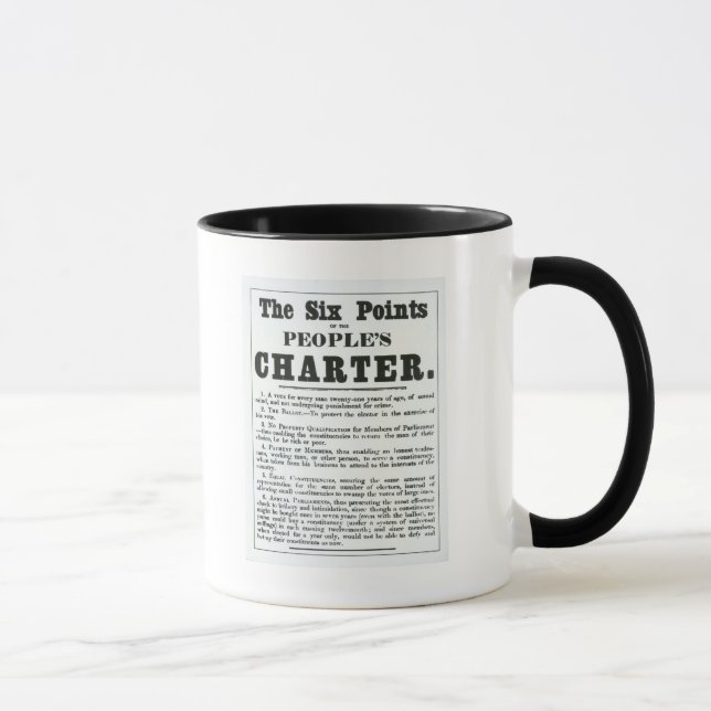 The Six Points of the People's Charter Mug (Right)