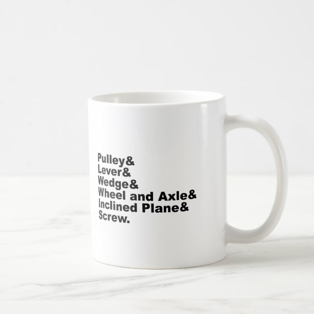 The Six  Simple Machines of Archimedes Coffee Mug (Right)