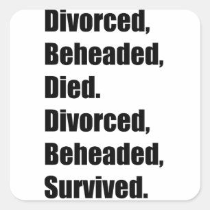 The Six Wives of Henry VIII Square Sticker