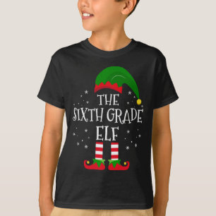 The Sixth Grade Elf Matching Family Christmas Paja T-Shirt