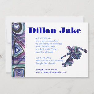 THE SKATEBOARDER Invitation Bar Mitzvah Jewish