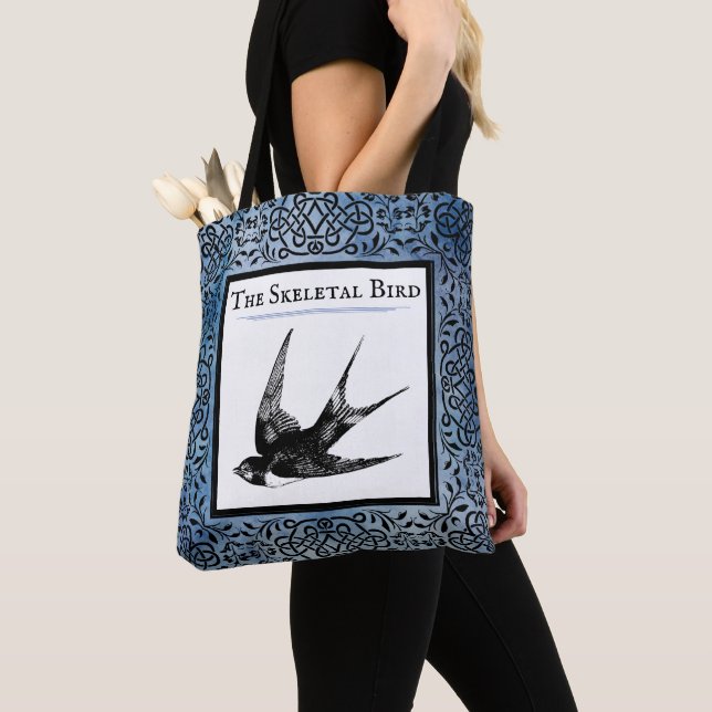 The Skeletal Bird Tote Bag (Close Up)