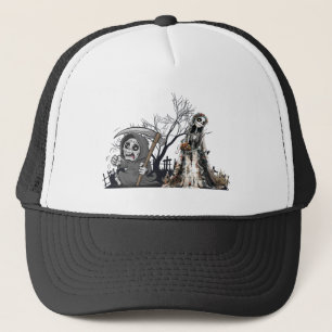 The Skeleton and the Corpse Bride. Trucker Hat