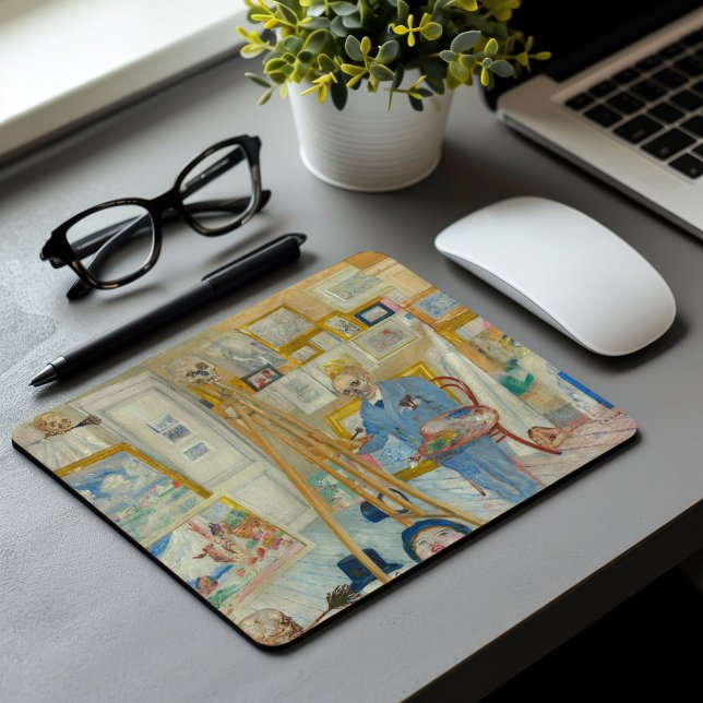 The Skeleton Painter | James Ensor Mouse Mat (Creator Uploaded)
