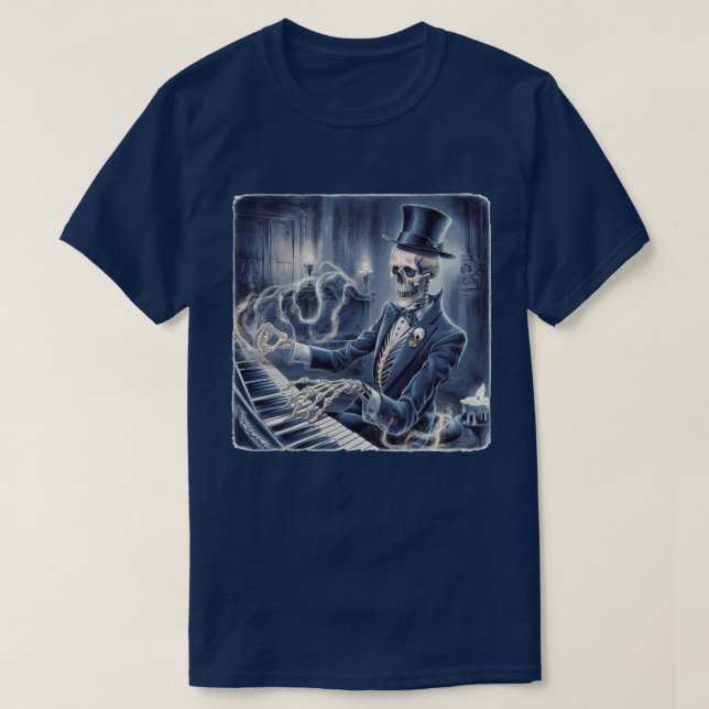 The skeleton plays piano T-Shirt (Design Front)