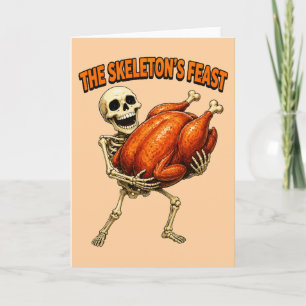 The Skeleton's Feast Funny Thanksgiving Dinner Ske Invitation