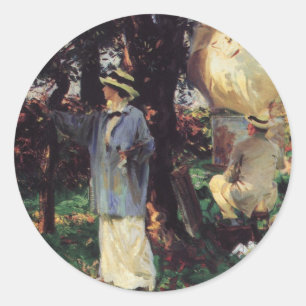 The Sketchers by John Singer Sargent Classic Round Sticker