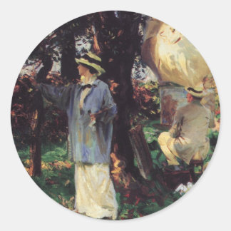 The Sketchers by John Singer Sargent Classic Round Sticker