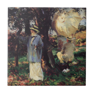 The Sketchers by John Singer Sargent Tile