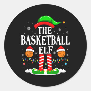 The Sketll Elf Bll Xmas Sketll Christmas Classic Round Sticker